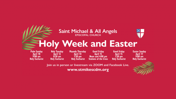Holy Week and Easter Schedule 2022